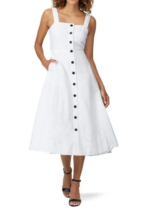 kate spade Dresses & Skirts - Kate Spade New York Button Front Linen Midi Dress Sleeveless Women's Size 00